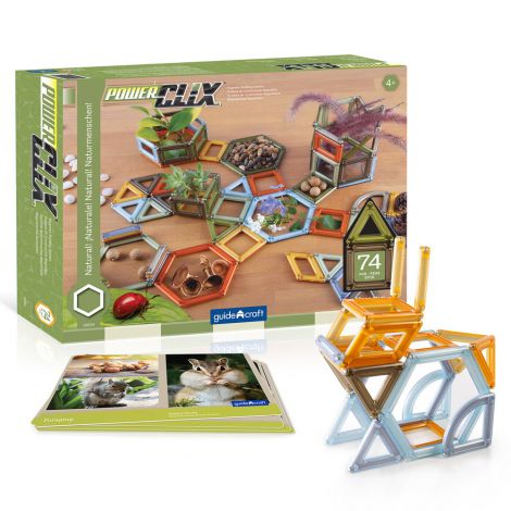 PowerClix Natural Frames, 74 piese, Guidecraft - imagine 7